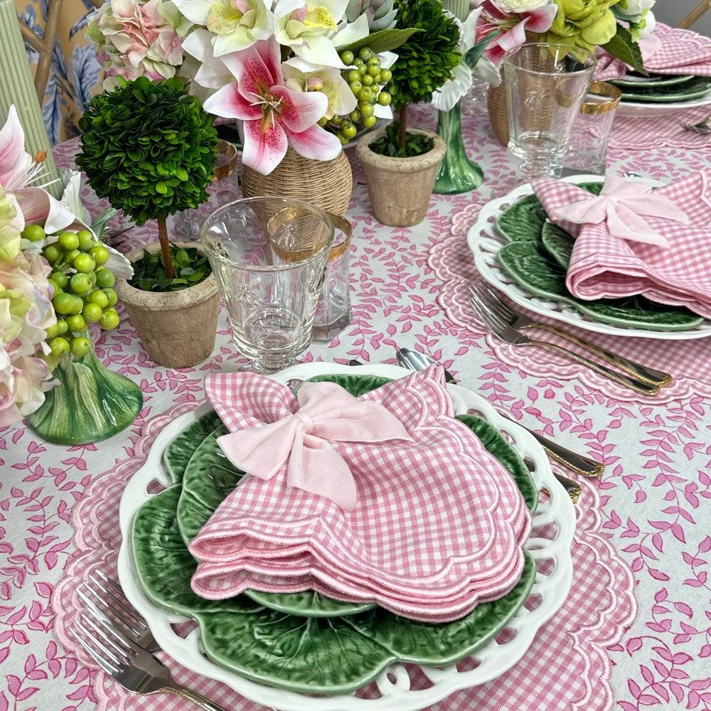 2025 Pink Leaves - Tablecloth