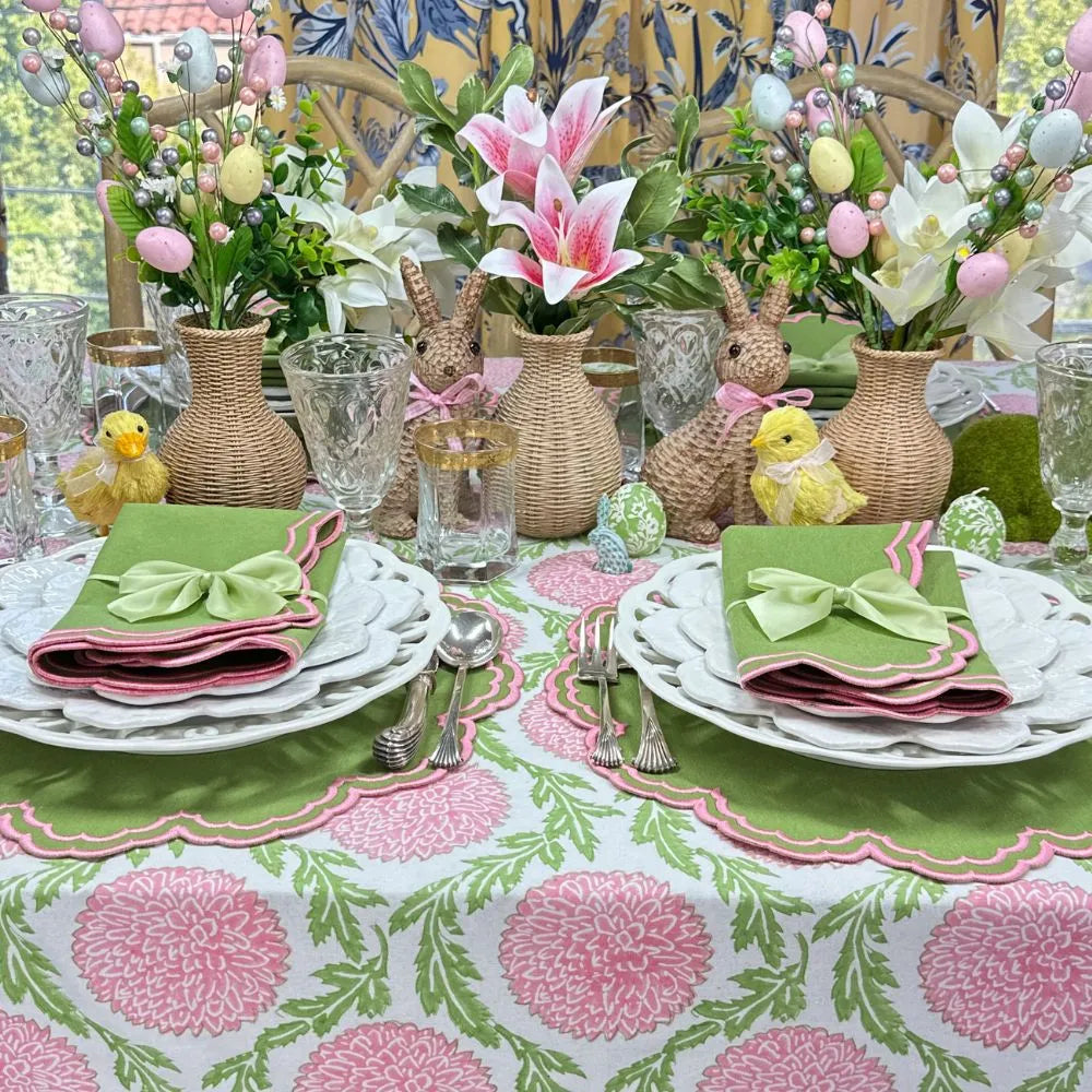 Bettina Napkin - Green & Pink (Set of 4) - The Mayfair Hall
