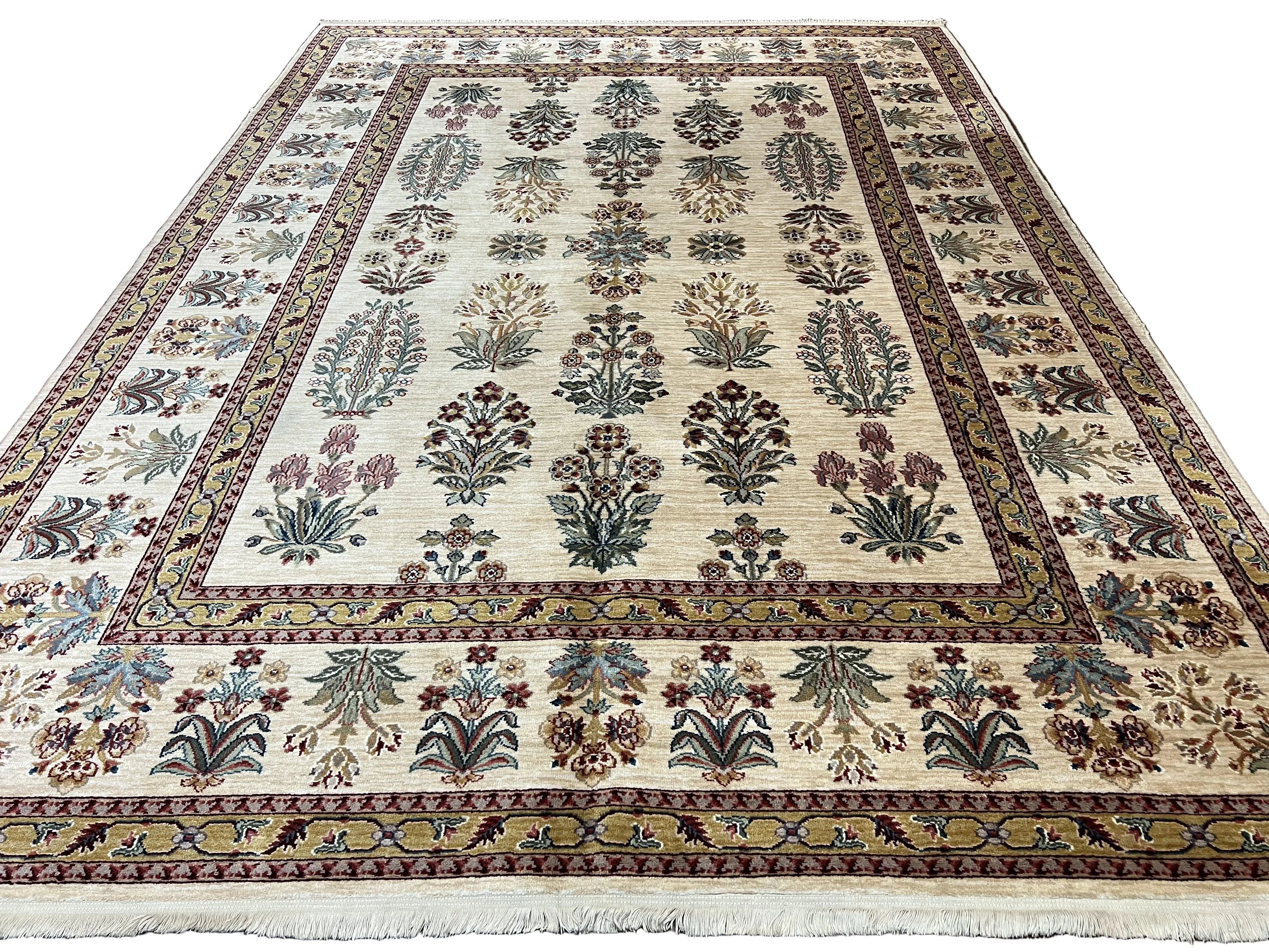 Karastan Rug 8.8 x 12, Ashara Amritsar #549, Oatmeal Color, Wool Pile Karastan Carpet, Discontinued Karastan Area Rug, Decorative