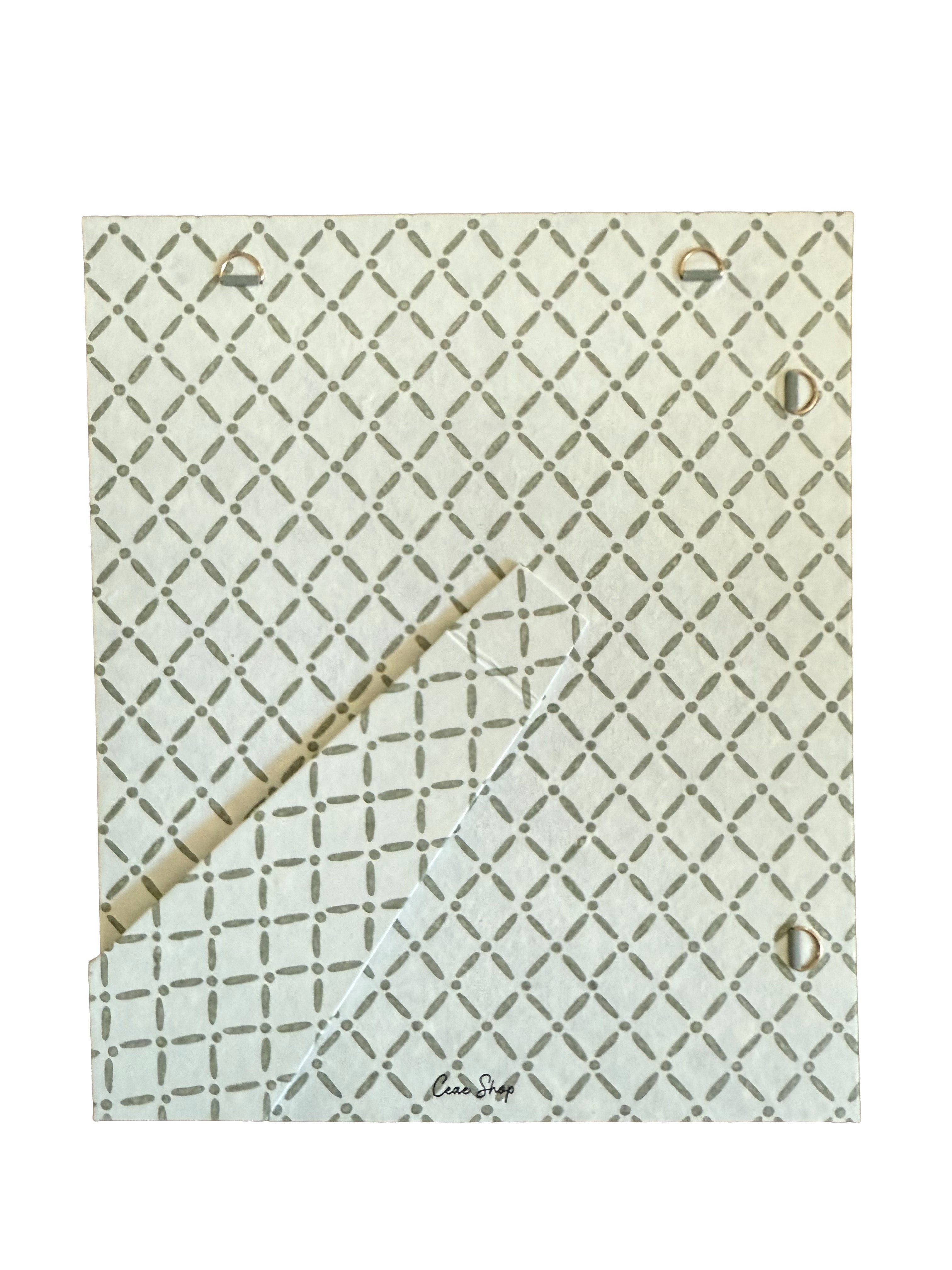Block Printed Frame - Croix Green - 8x10