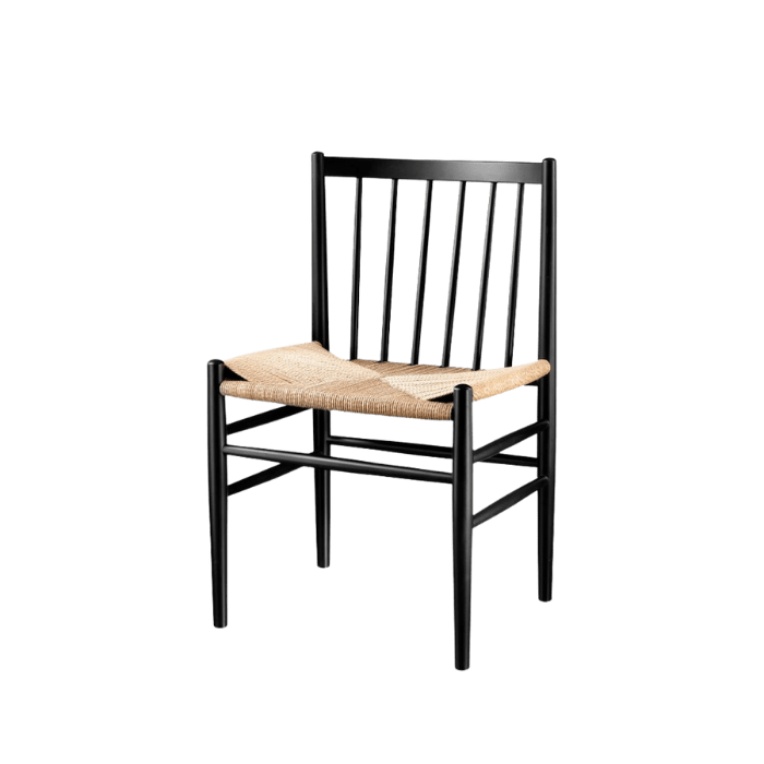 FDB Møbler J80 Chair, Jet Black Painted Beech
