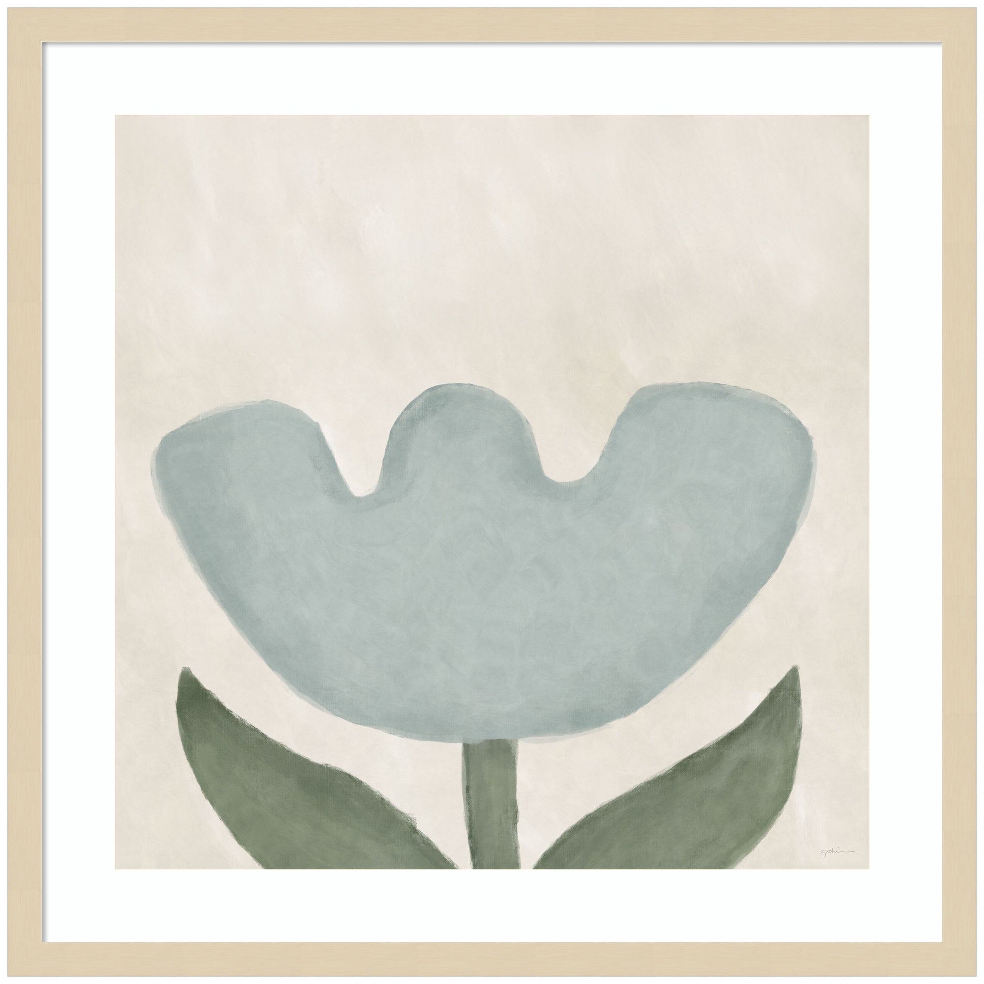Blue Flower by Gabrielly Guedes Framed Wall Art Print