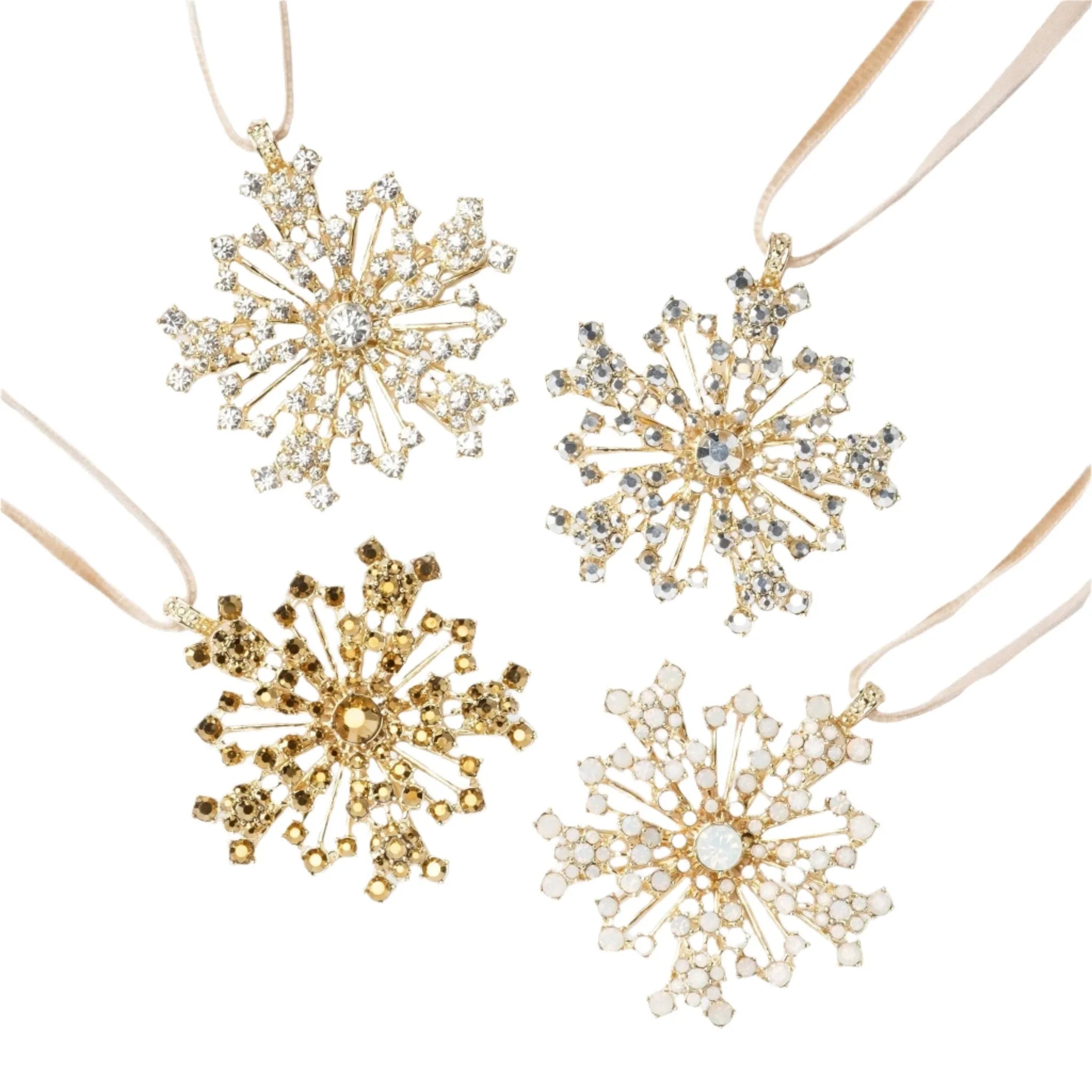 Sparkle snowflake hanging ornament boxed set