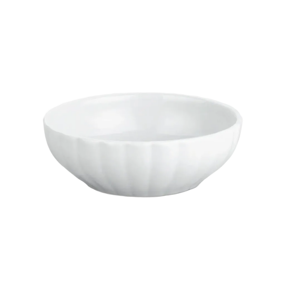 Classic Ribbed Porcelain Bowls by Pillivuyt — Set of 4