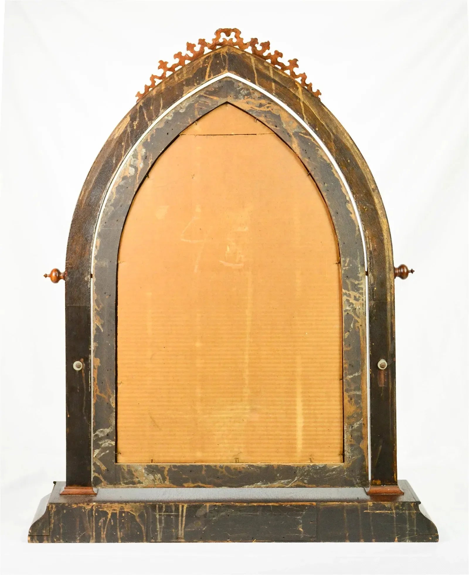 Large Victorian Gothic Mahogany Free Standing Mirror - The Mayfair Hall