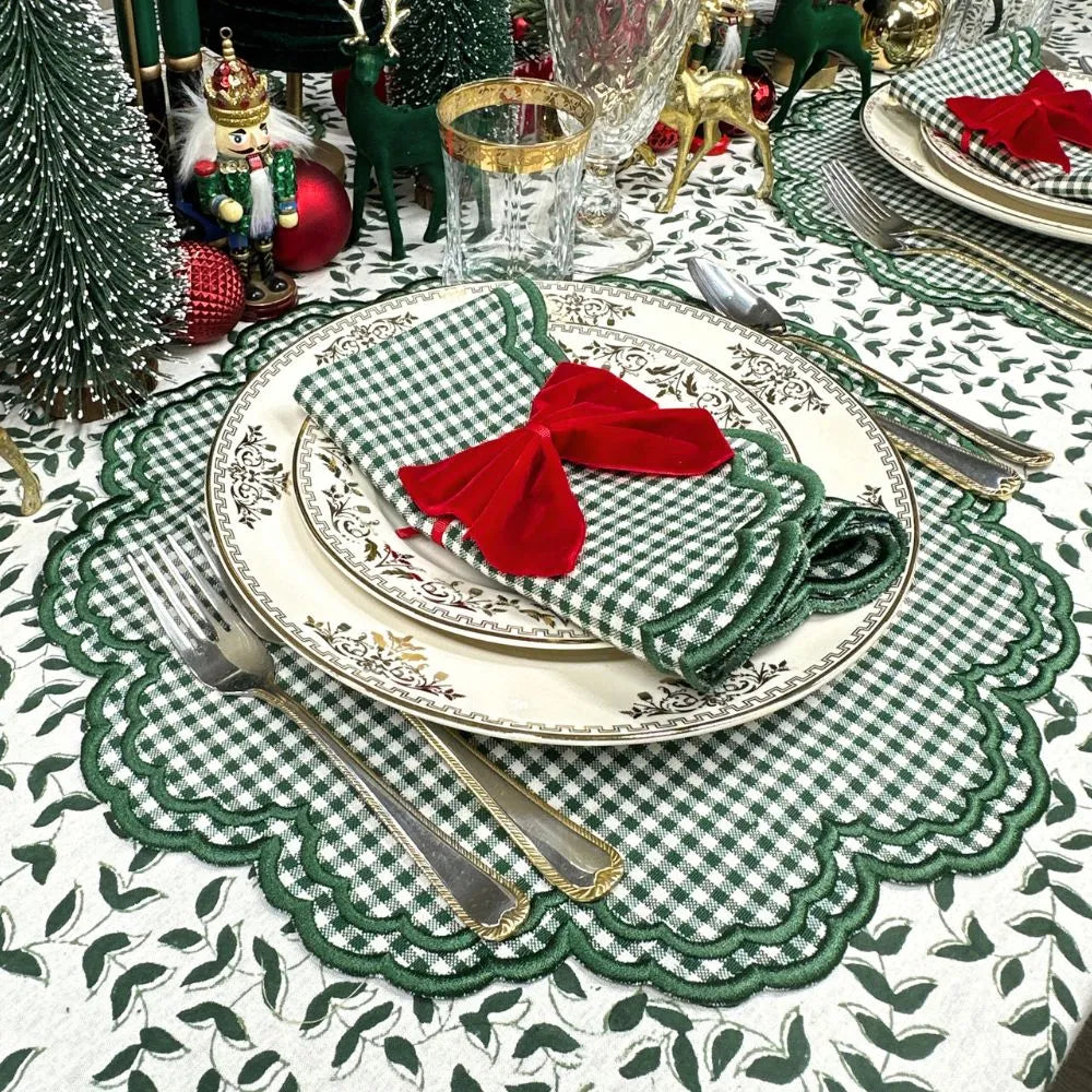 Bettina Placemat - Dark Green Gingham (Set of 4)