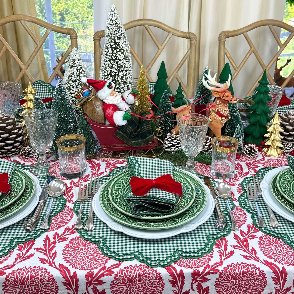Bettina Placemat - Dark Green Gingham (Set of 4)