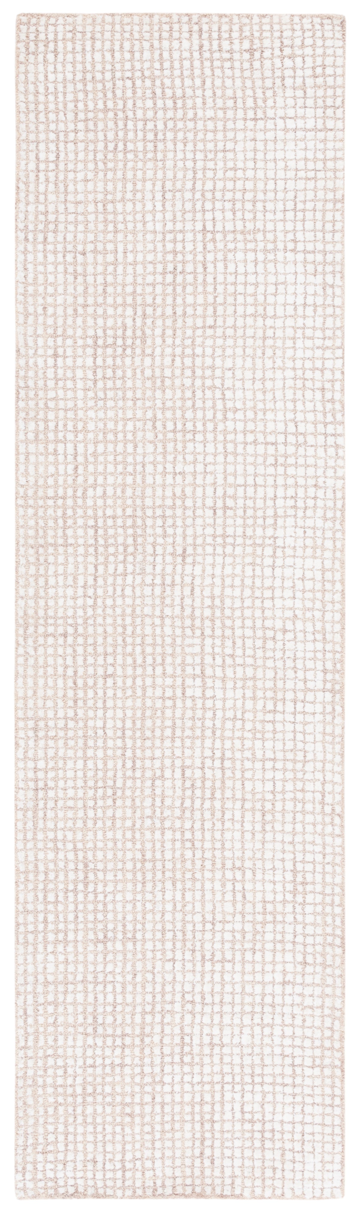 Abstract Modern Hand Tufted Area Rug in Ivory and Beige