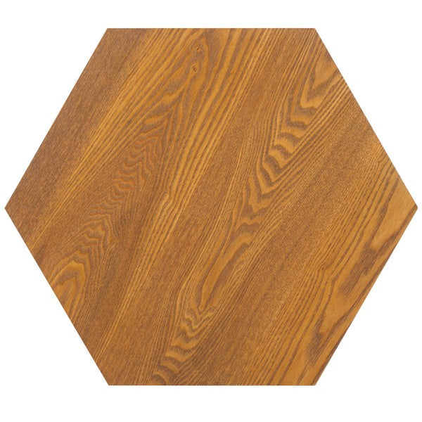 Danez Hexagon Cane Accent Table in Natural
