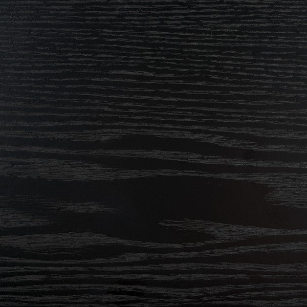 Danez Hexagon Cane Accent Table in Black and Natural