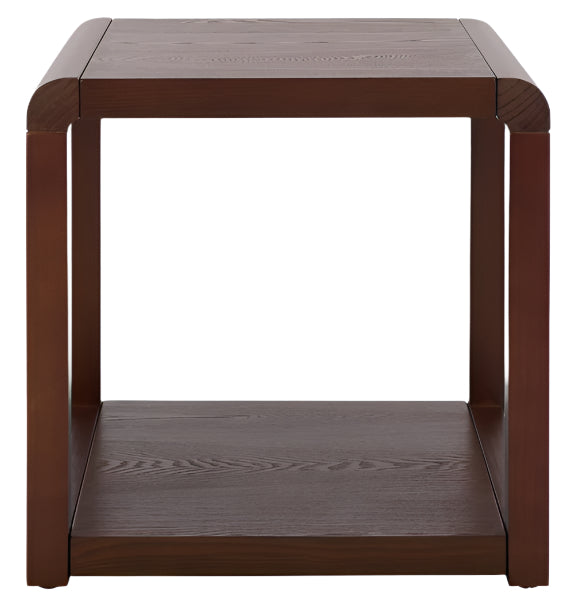 Omara Wood Accent Table in Walnut