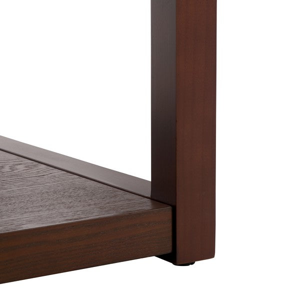 Omara Wood Accent Table in Walnut