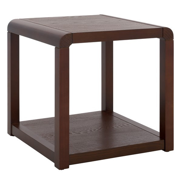 Omara Wood Accent Table in Walnut