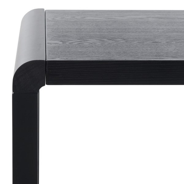 Omara Wood Accent Table in Black
