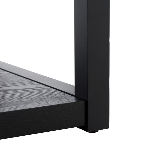 Omara Wood Accent Table in Black