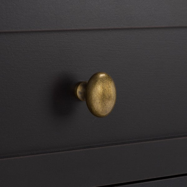 Shafa Accent Table in Black with Storage Drawer