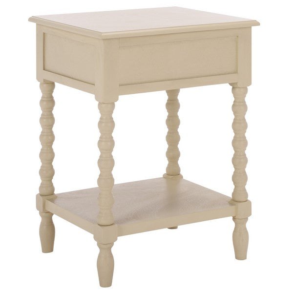 Athena Accent Table with 1 Drawer and Ball-turned Legs in Sand