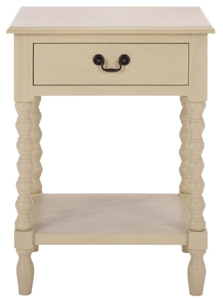Athena Accent Table with 1 Drawer and Ball-turned Legs in Sand