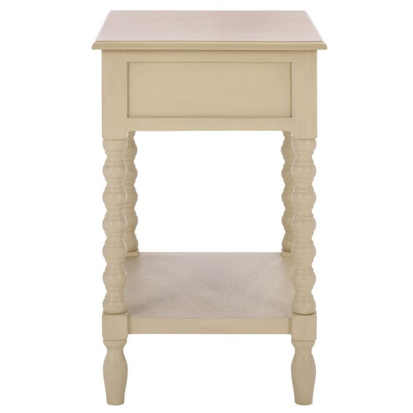 Athena Accent Table with 1 Drawer and Ball-turned Legs in Sand