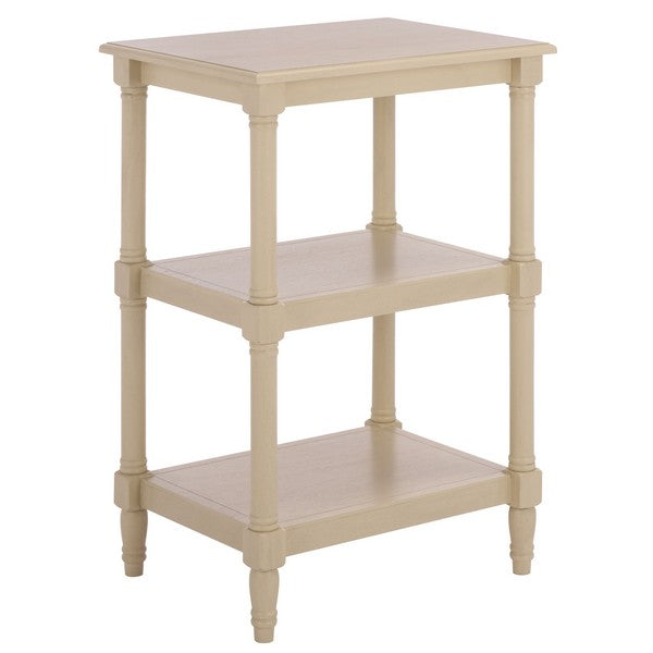 Cassie 3 Shelf Accent Table in Sand