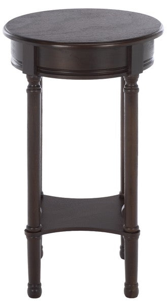 Tinsley Round Accent Table in Dark Chocolate