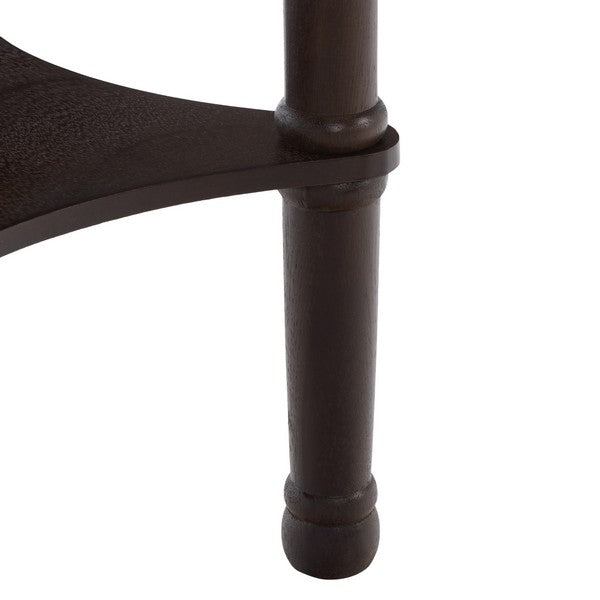 Tinsley Round Accent Table in Dark Chocolate