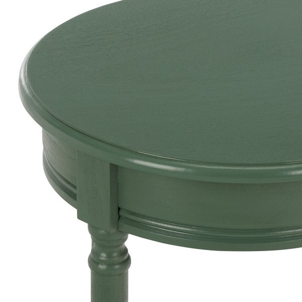 Tinsley Round Accent Table in Dusty Green