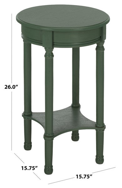 Tinsley Round Accent Table in Dusty Green