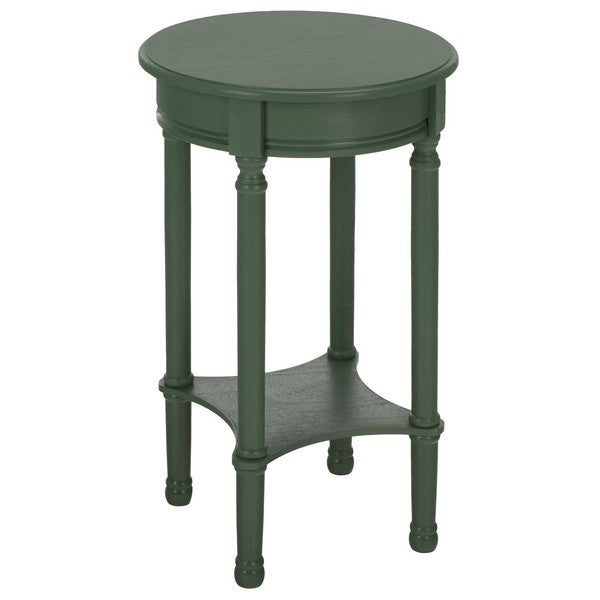 Tinsley Round Accent Table in Dusty Green
