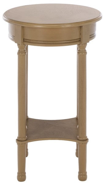 Tinsley Round Accent Table in Desert Brown