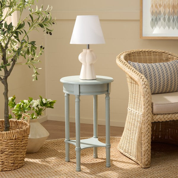 Tinsley Round Accent Table in Robins Egg Blue