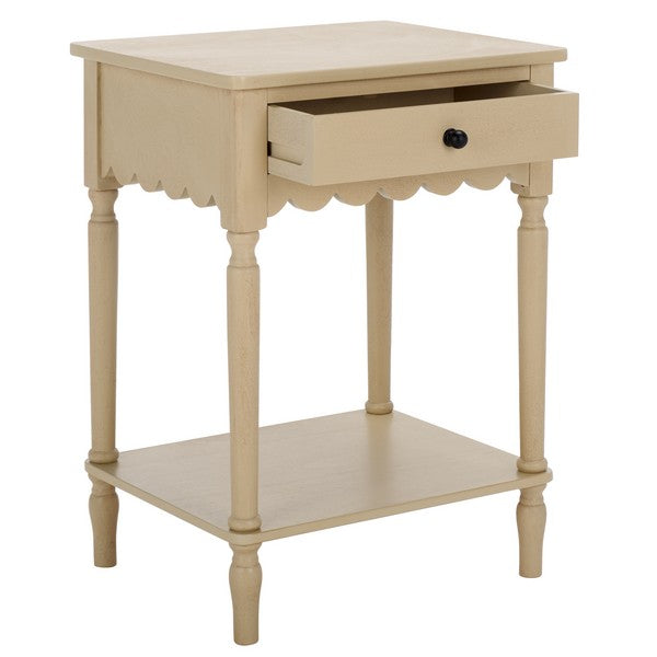 Haven Accent Table in Natural with Storage Drawer