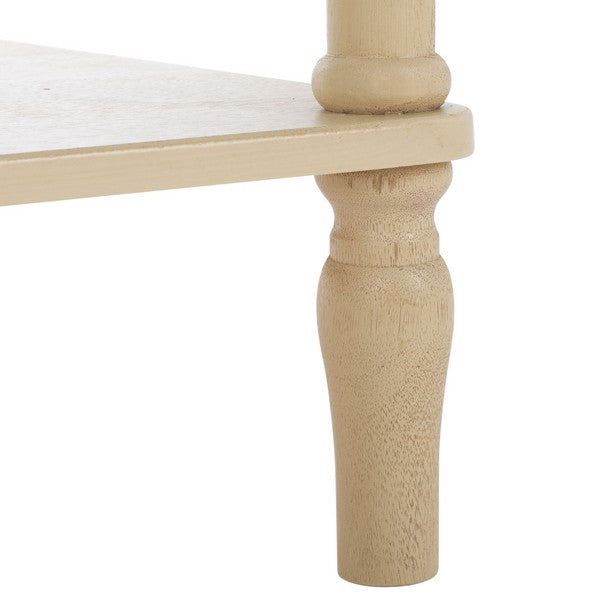 Haven Accent Table in Natural with Scalloped Edge