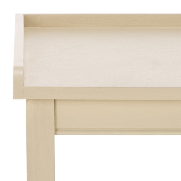 Araminta Accent Table in Sand with Storage Drawer