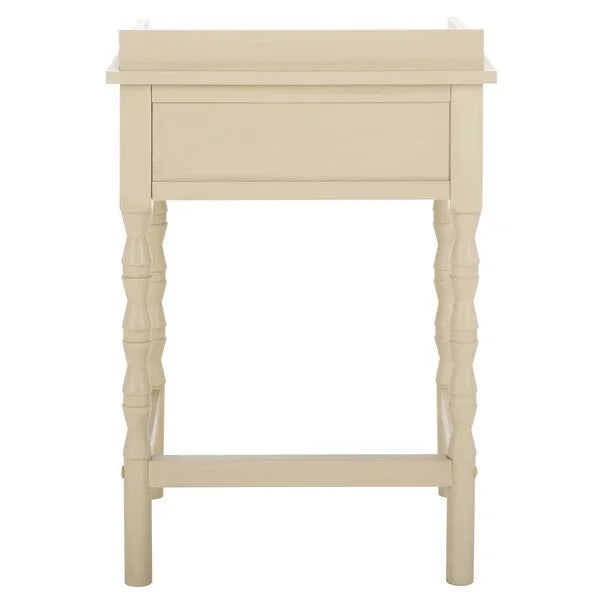 Astaroth Wood Accent Table in Sand - The Mayfair Hall