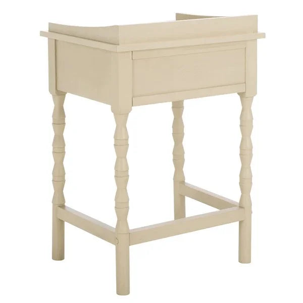 Astaroth Wood Accent Table in Sand - The Mayfair Hall