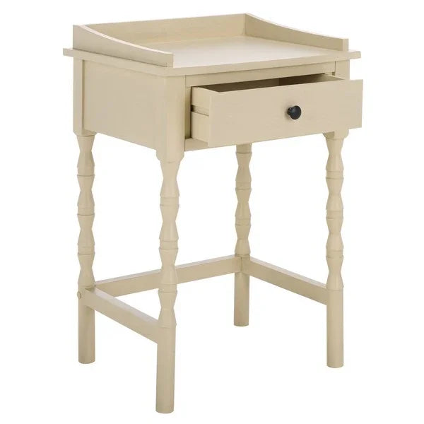 Astaroth Wood Accent Table in Sand - The Mayfair Hall