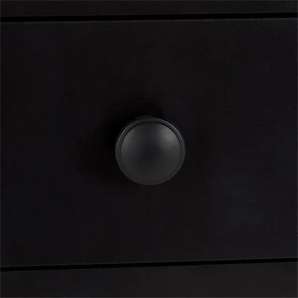 Astaroth Wood Accent Table in Matte Black - The Mayfair Hall
