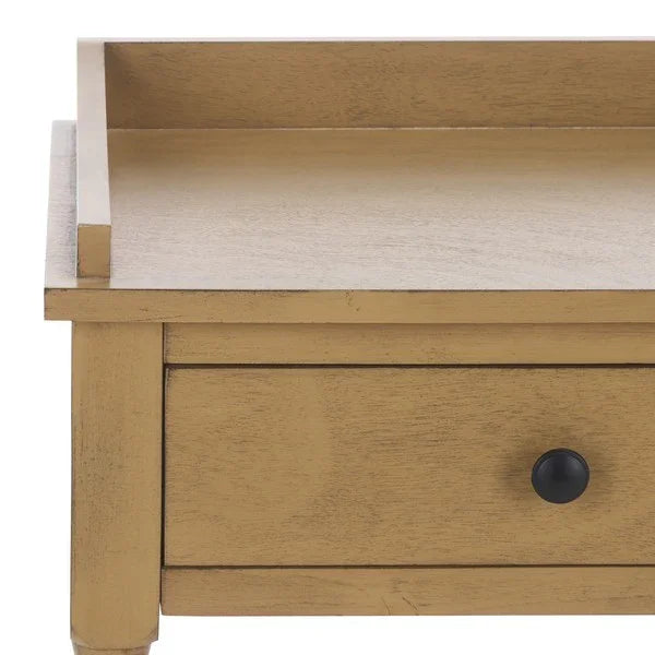 Astaroth Wood Accent Table in Desert Brown - The Mayfair Hall