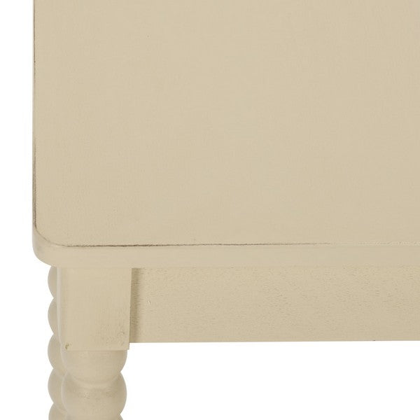 Orbis Square Accent Table in Distressed White