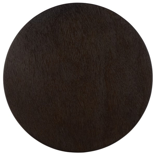 Orbis Round Accent Table in Dark Chocolate