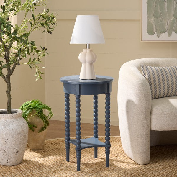 Orbis Round Accent Table in Blue