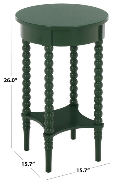 Orbis Round Accent Table in Garden Green
