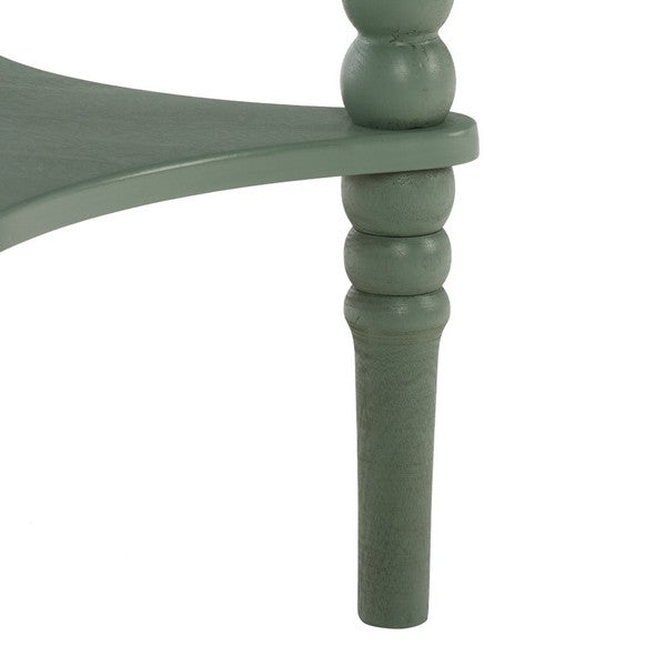 Orbis Round Accent Table in Sage Green