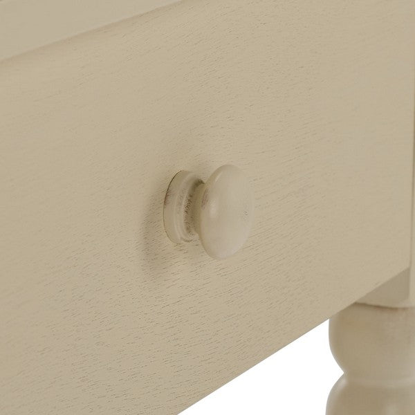 Orbis Accent Table with 1 Drawer in Distressed White