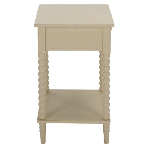 Orbis Accent Table with 1 Drawer in Distressed White