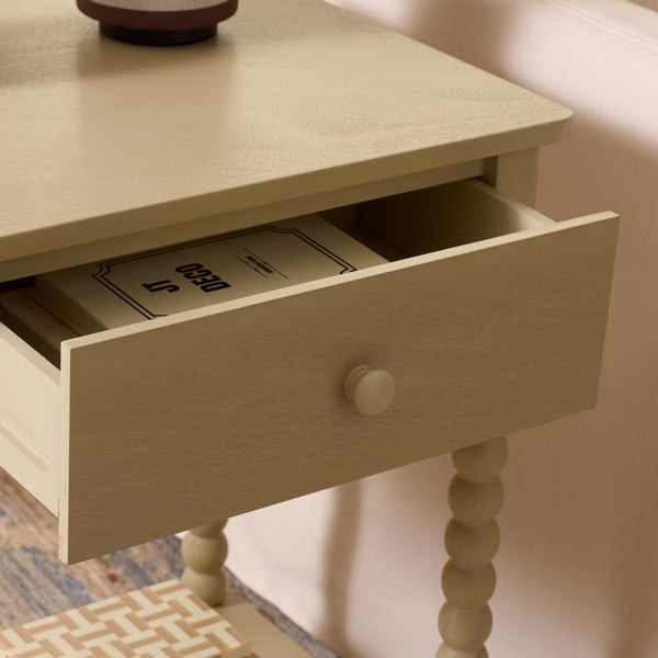 Orbis Accent Table with 1 Drawer in Natural