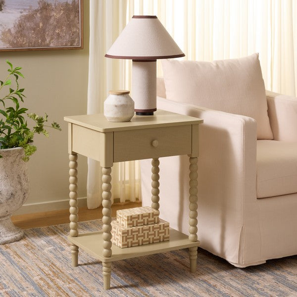 Orbis Accent Table with 1 Drawer in Natural