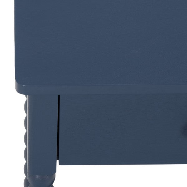 Orbis Accent Table with 1 Drawer in Blue