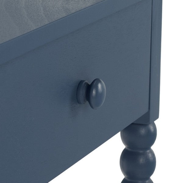 Orbis Accent Table with 1 Drawer in Blue